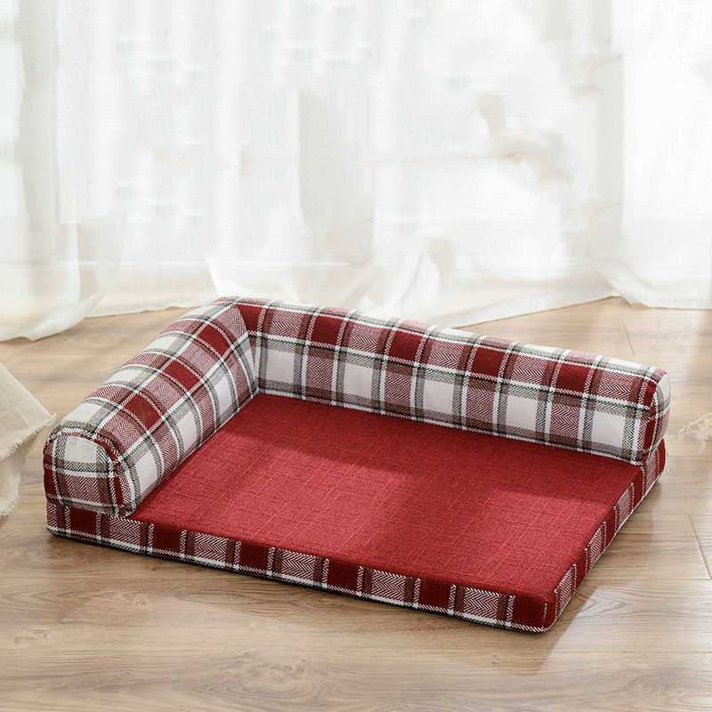 Removable And Washable Cushions Scratch-resistant Linen Dog Sofa Kennel