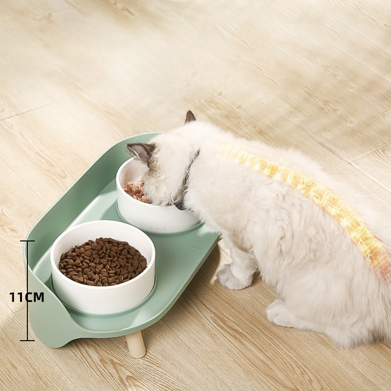 Double Bowls Protect Cervical Dog Drinker Food Bowl