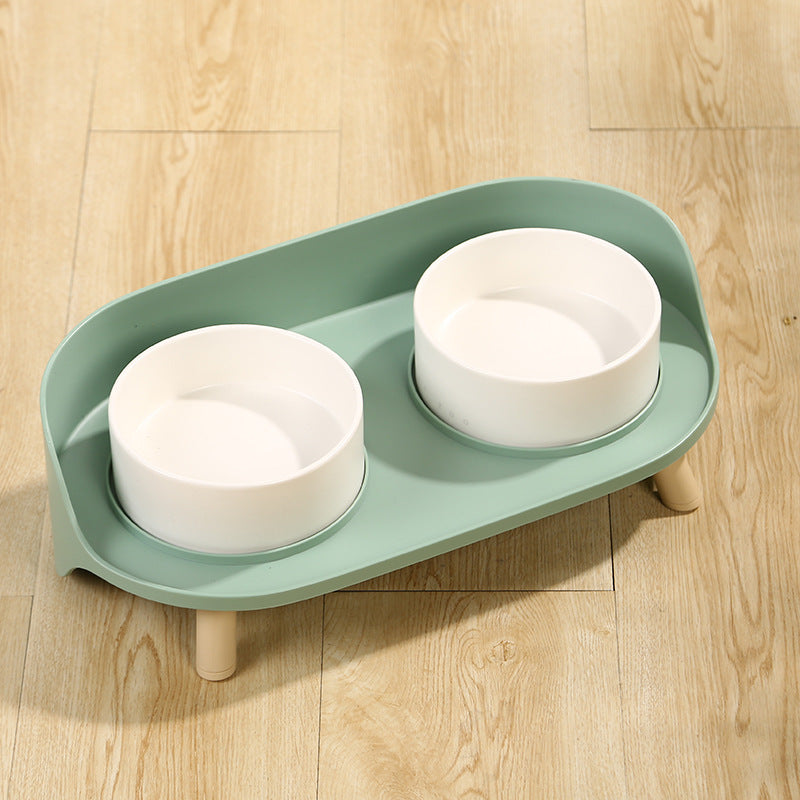 Double Bowls Protect Cervical Dog Drinker Food Bowl