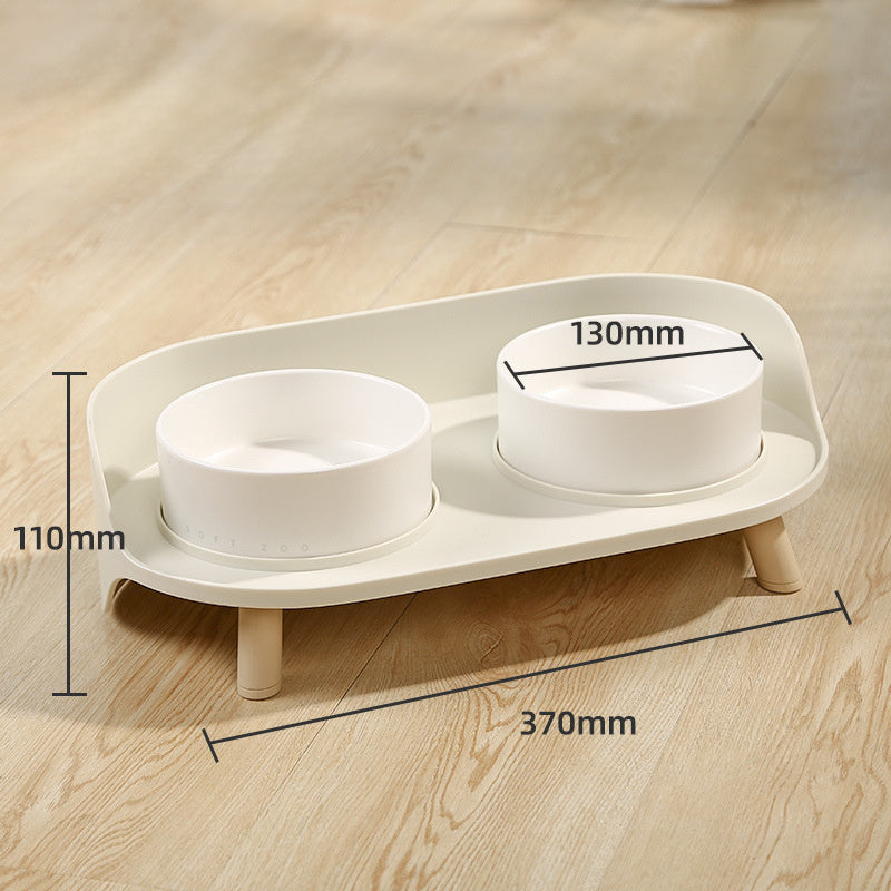 Double Bowls Protect Cervical Dog Drinker Food Bowl